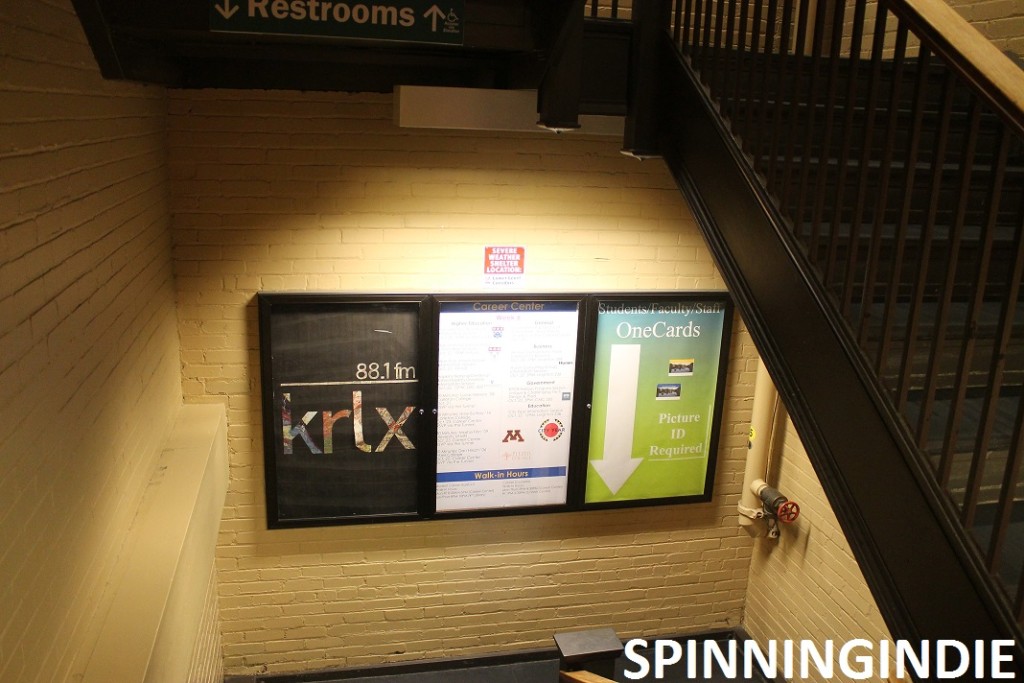 signs leading to KRLX's basement home