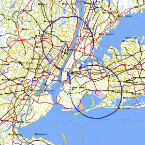 WNYZ's signal coverage area