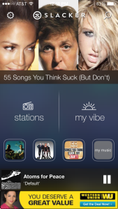 Slacker iOS7 home screen