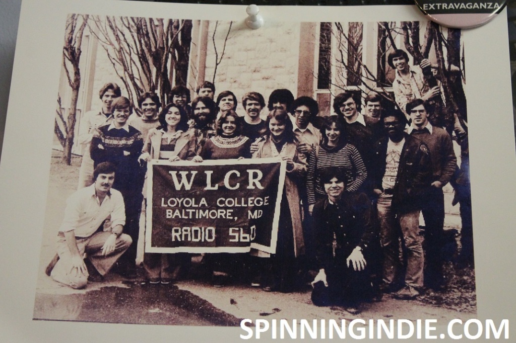 vintage staff photo from college radio station WLCR