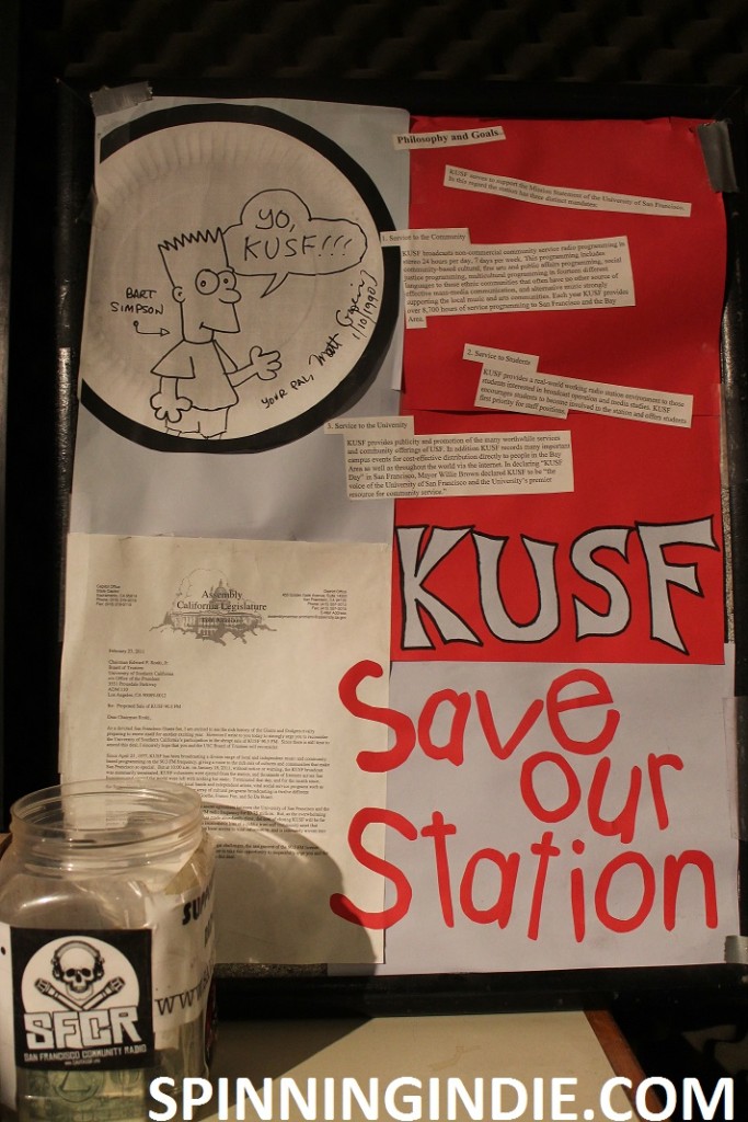 Save KUSF sign at KUSF in Exile