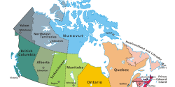 Political map of Canada via Wikipedia