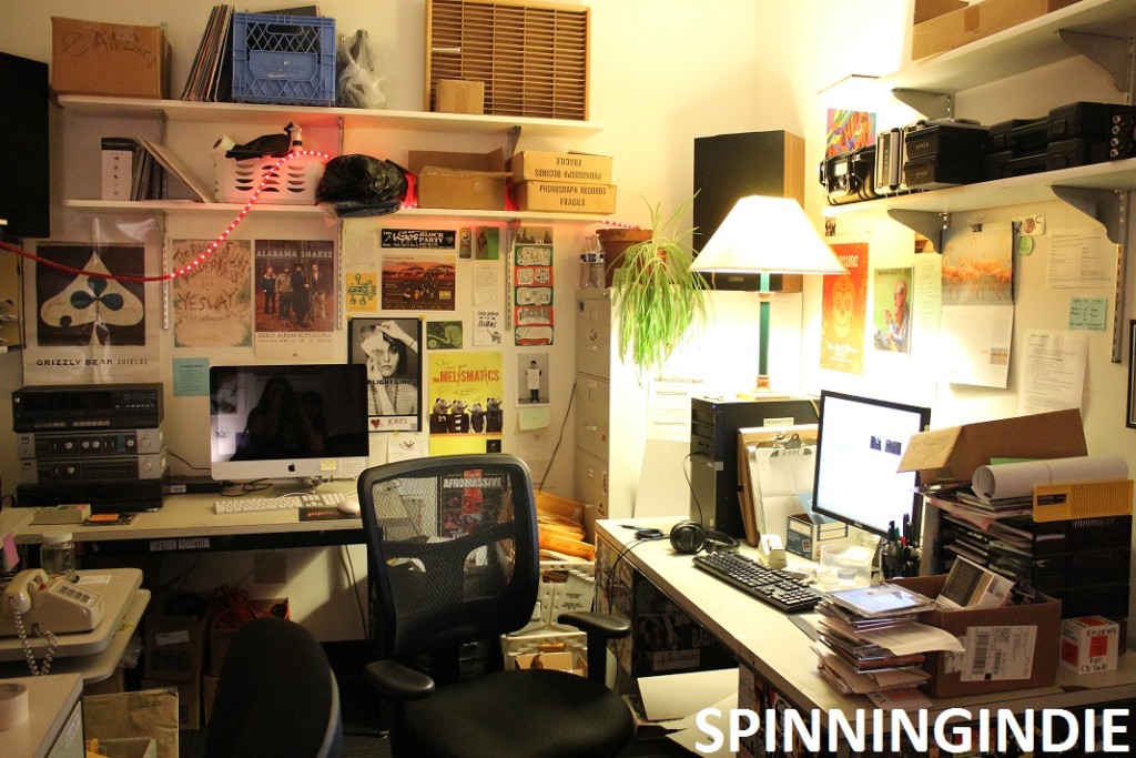 Music Director's office at KAOS. Photo: J. Waits