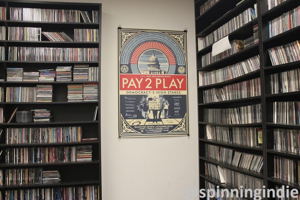 CD library at Brooklyn College radio station WBCR. Photo: J. Waits