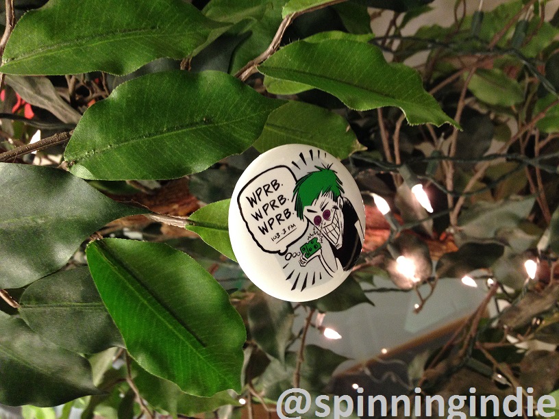 Plant and WPRB button in Mike Lupica's office. Photo: J. Waits