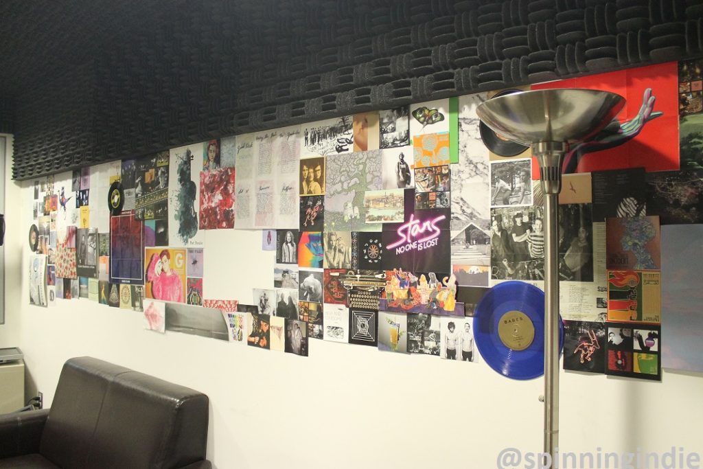 Wall of KCSU studio. Photo: J. Waits