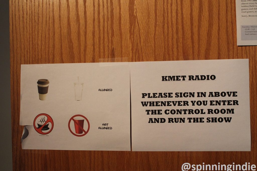 Rules posted at Met Radio. Photo: J. Waits