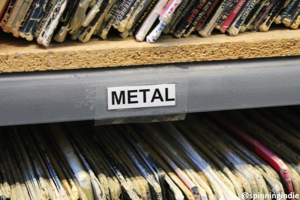 Metal LPs at KUCI. Photo: J. Waits