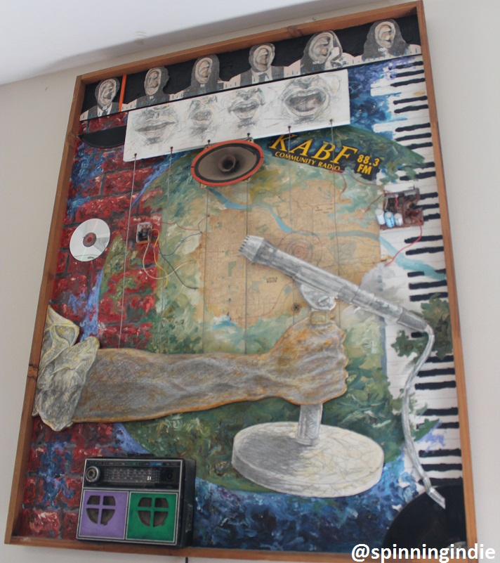 Artwork at community radio station KABF. Photo: J. Waits