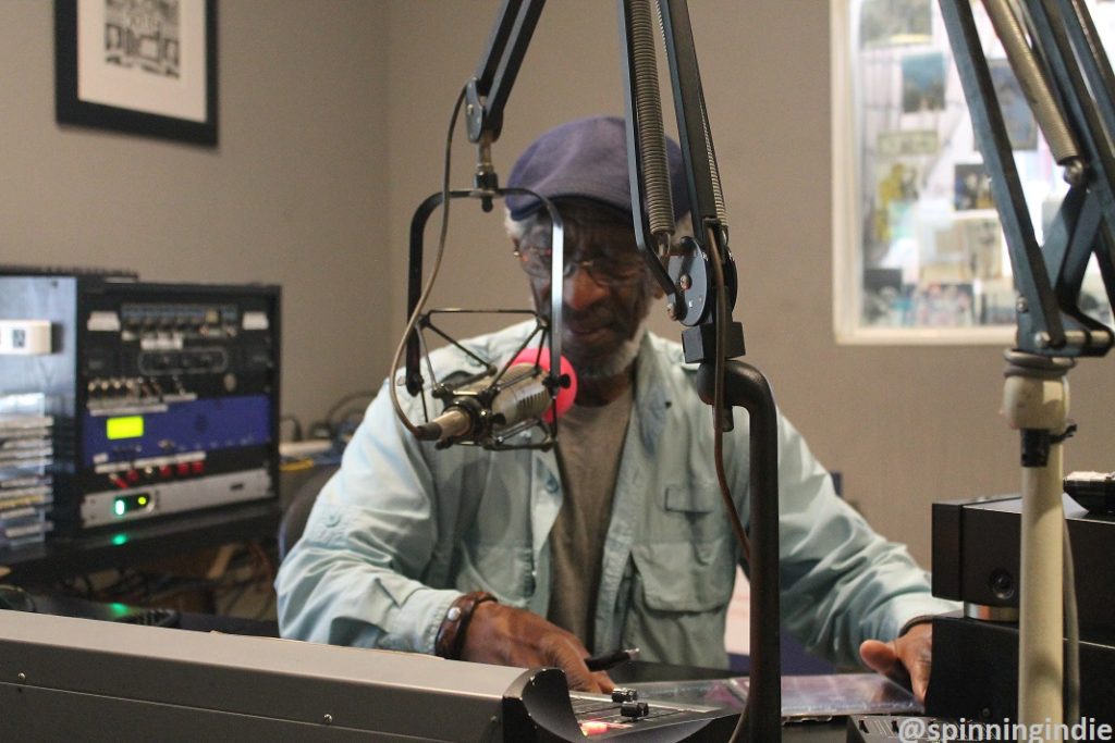 John Cain in the KABF studio. Photo: J. Waits