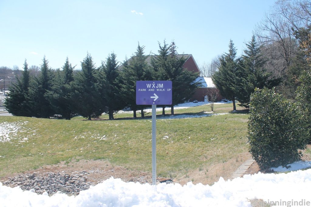 WXJM sign en route from parking lot to the radio station. Photo: J. Waits