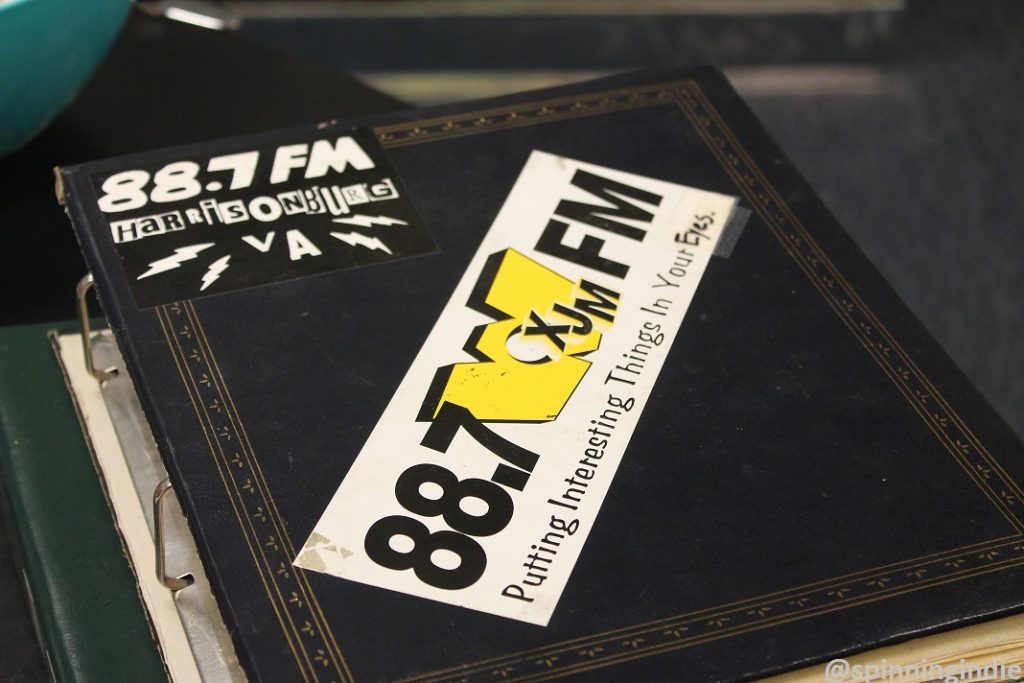 WXJM sticker on station photo album. Photo: J. Waits