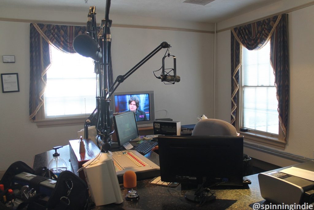 Studio at WUVA in 2017. Photo: J. Waits