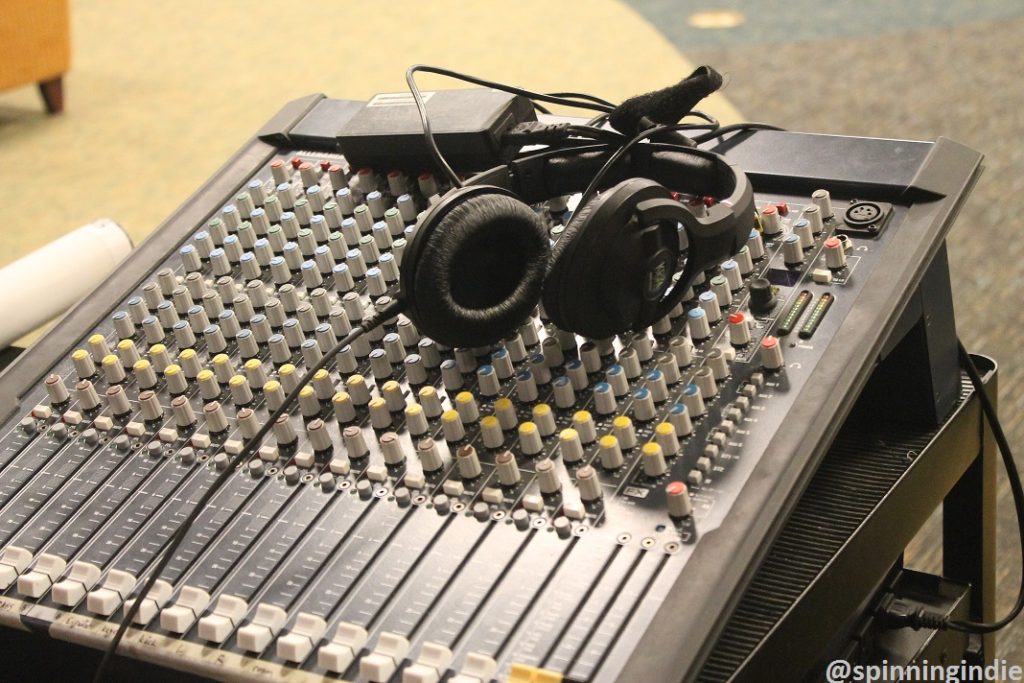 Sound board for WTJU's live session. Photo: J. Waits