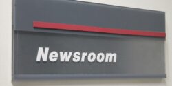Newsroom sign at WHIP. Photo: J. Waits
