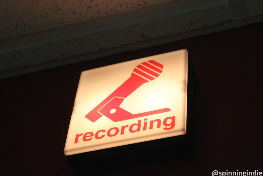 Recording sign at WHIP. Photo: J. Waits