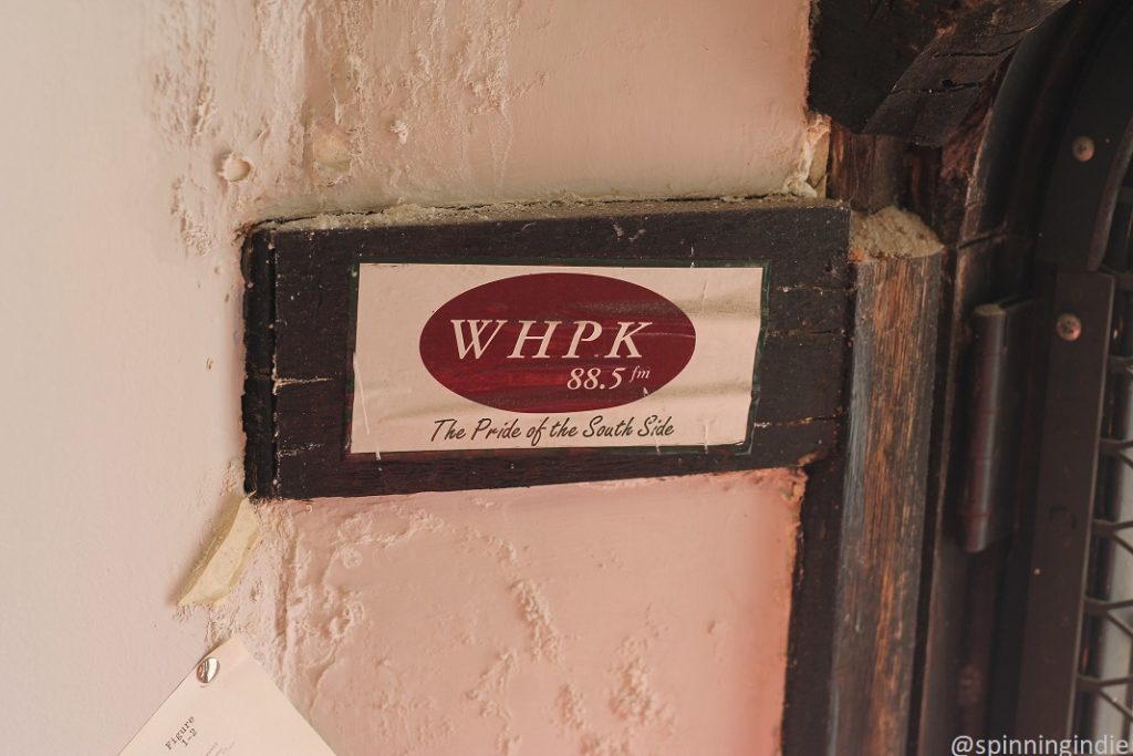 WHPK sticker at the station. Photo: J. Waits