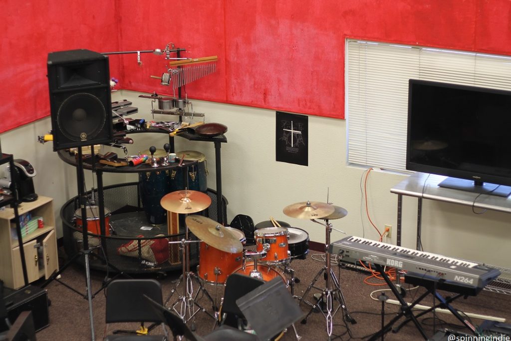 Instruments in music room adjacent to VCS Radio. Photo: J. Waits