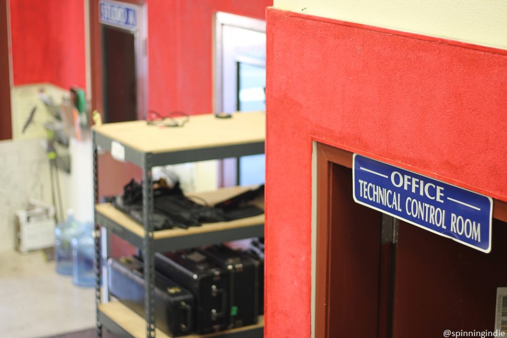 Overhead view of VCS Radio studio and production rooms. Photo: J. Waits