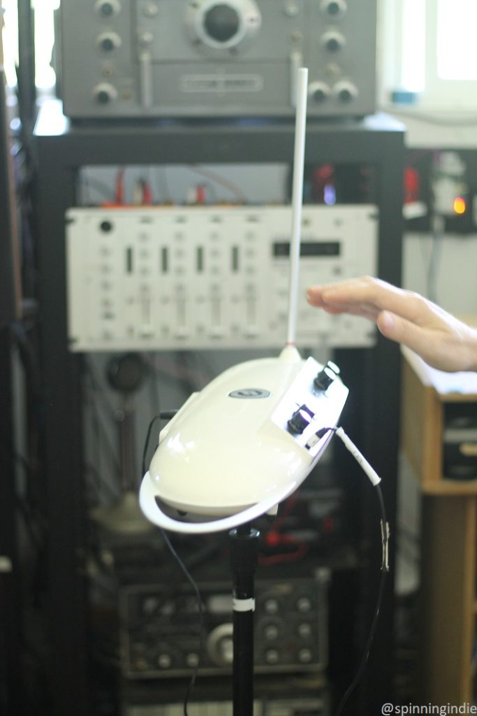 Theremin in Wave Farm's WGXC Acra studio. Photo: J. Waits