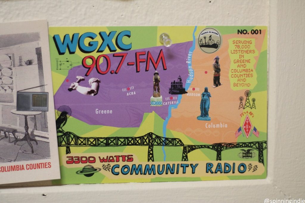 Postcard of WGXC coverage at Hudson studio. Photo: J. Waits