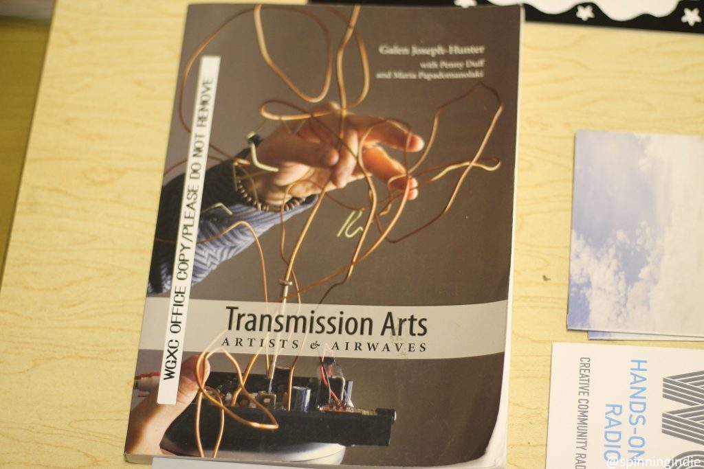 Transmission Arts book at WGXC Hudson. Photo: J. Waits