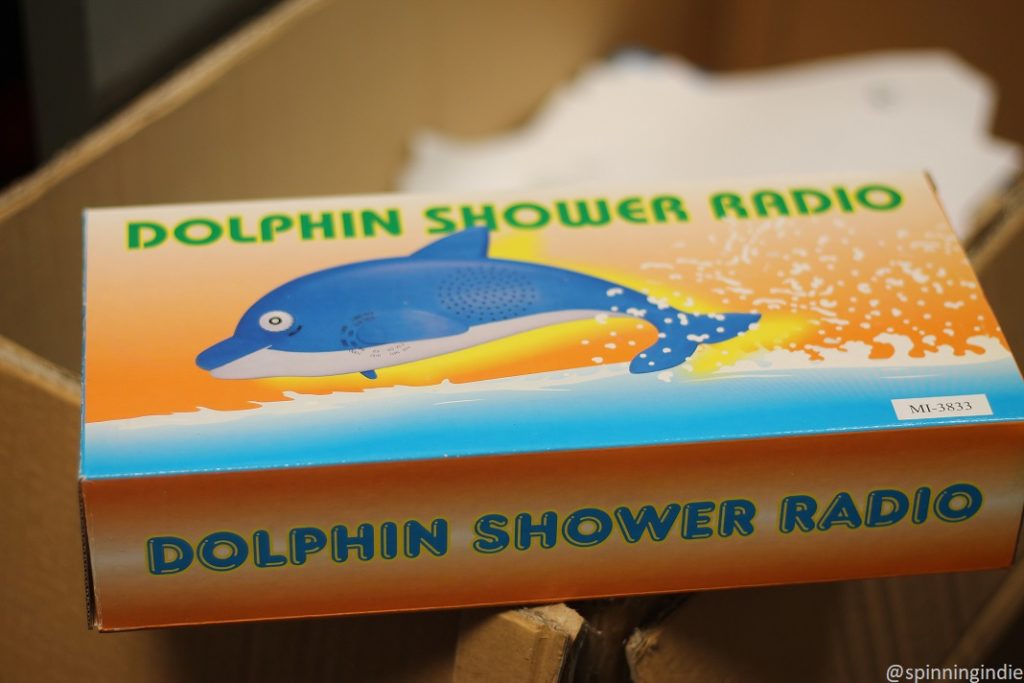 Dolphin shower radio at WVKR. Photo: J. Waits