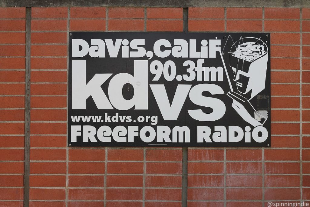 KDVS sign on the wall outside its building at UC Davis. Photo: J. Waits