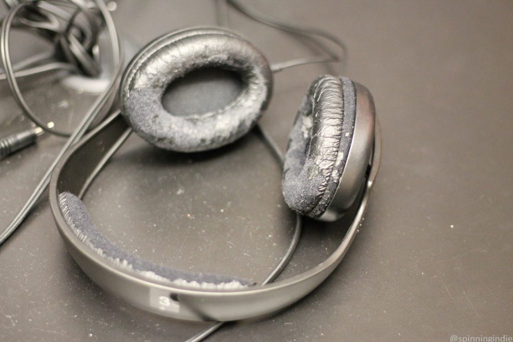 Headphones in KASB studio. Photo: J. Waits/Radio Survivor