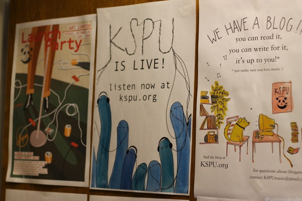 Flyers for KSPU launch party, website and blog. Photo: J. Waits/Radio Survivor