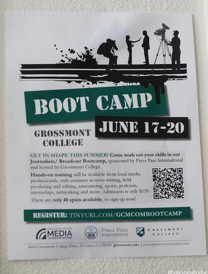 Poster for Journalism/Broadcast Bootcamp at Grossmont College. Photo: J. Waits/Radio Survivor